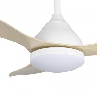 Ventilador de techo LED Cavil Blanco+Madera CCT Dim (20W)