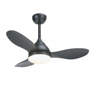 Ventilador de techo LED Cavil Mini Negro CCT Dim (20W)