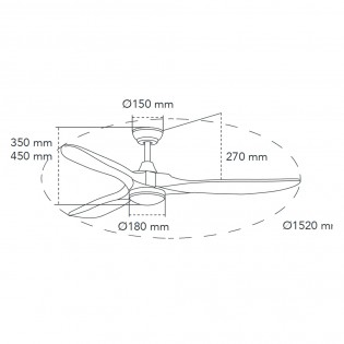 Ventilador de techo LED Won Big Haya CCT (18W)