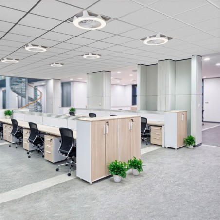 Ventilador LED techo modular UFO Armstrong CCT Dim (44W)