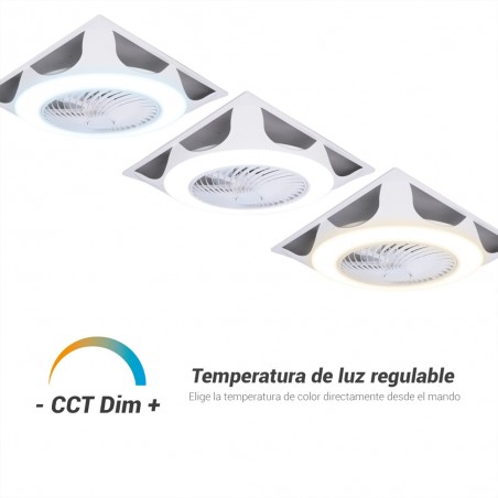 Ventilador LED techo modular UFO Armstrong CCT Dim (44W)