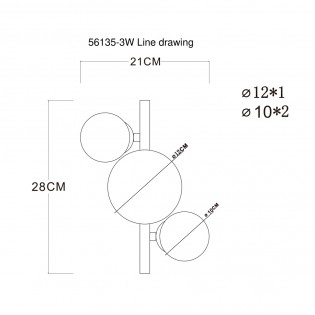 Plafón de techo Riha Ámbar (3 Luces)