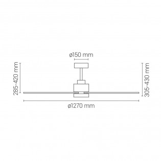 Ventilador de techo LED Anne Marrón CCT Dim (20W)