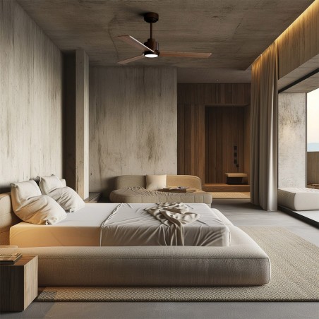 Ventilador de techo LED Anne Marrón CCT Dim (20W)