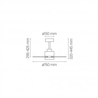 Ventilador de techo LED Diehl S CCT Dim (21W)