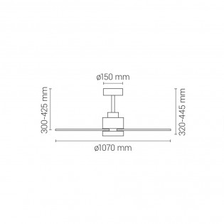 Ventilador de techo LED Diehl M CCT Dim (21W)