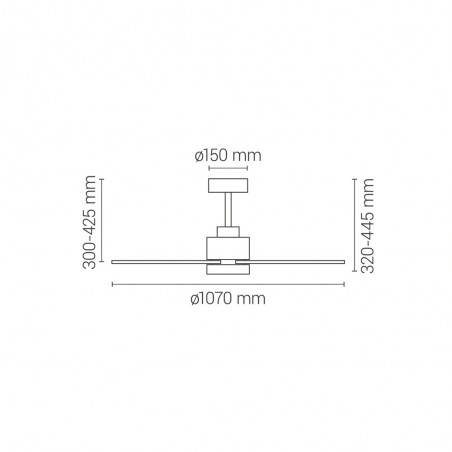 Ventilador de techo LED Diehl M CCT Dim (21W)