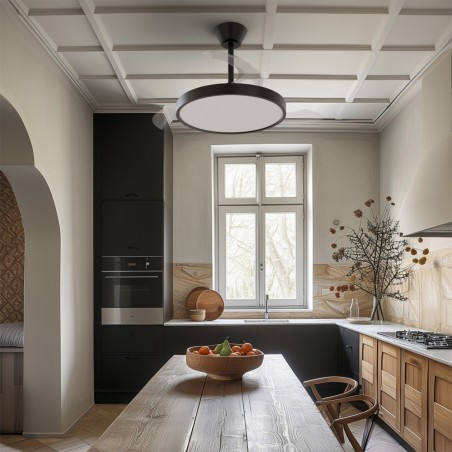 Ventilador LED aspas retráctiles Bombay Estilo M CCT Dim (36W)