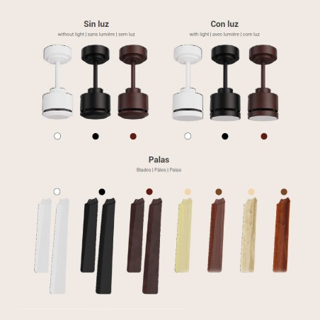 Ventilador de techo Anne Blanco+Madera