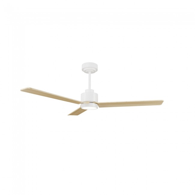 Ventilador de techo LED Anne Blanco+Madera CCT Dim (20W)