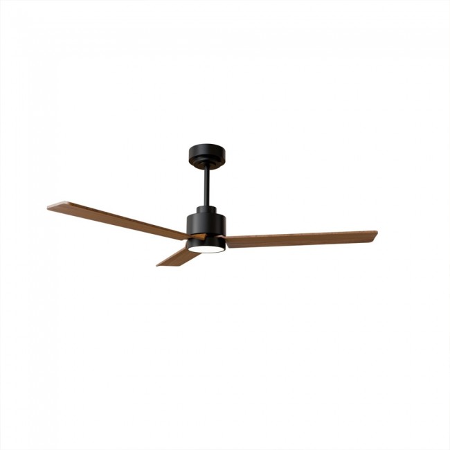 Ventilador de techo LED Anne Negro+Madera CCT Dim (20W)