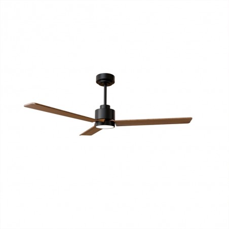 Ventilador de techo LED Anne Negro+Madera CCT Dim (20W)