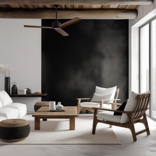 Ventilador de techo Anne Negro+Madera