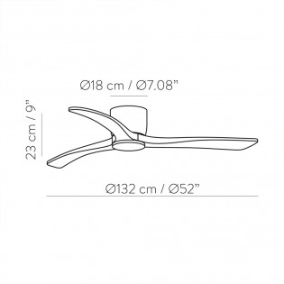 Ventilador de techo LED Siroco CCT (22W)