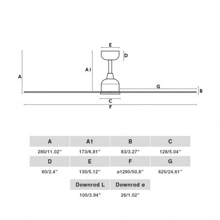 Ventilador de techo Palma M