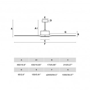 Ventilador de techo Kauai XL