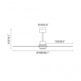 Ventilador de techo LED Lantau XL (15W)