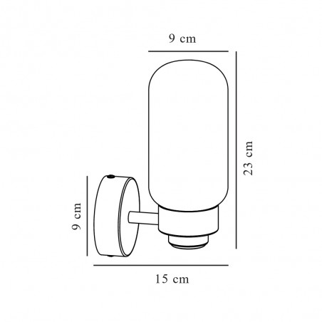 Aplique de pared para baños Tutan