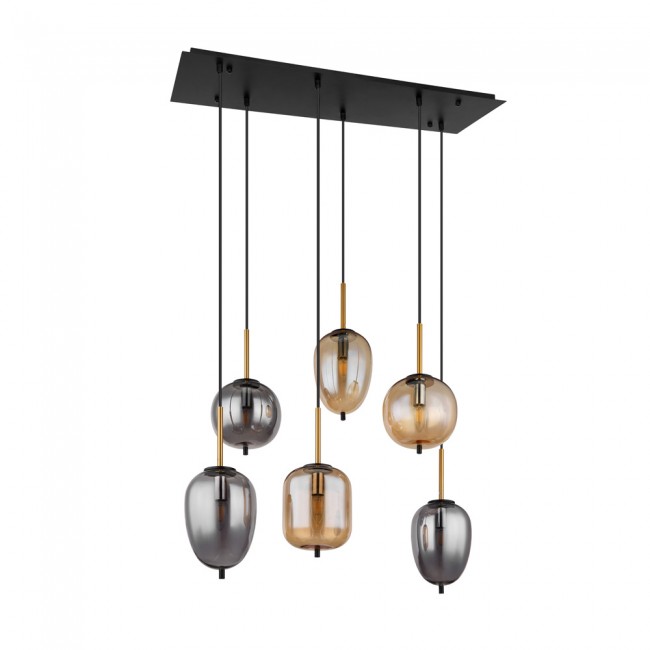Lámpara colgante Blacky Mix (6 luces)