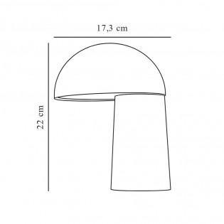 Lámpara de mesa recargable LED Faye 3-Step Dim (3.7W)