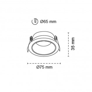 Empotrable de techo Domino...