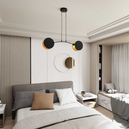 Lámpara de techo Letiva Negro (2 luces)