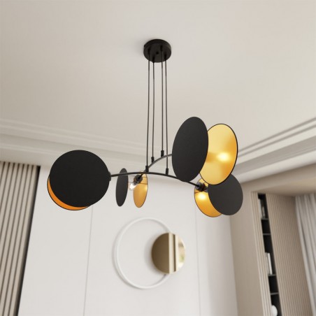 Lámpara de techo Letiva Negro (4 luces)