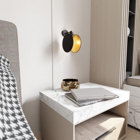 Aplique de pared Letiva Negro