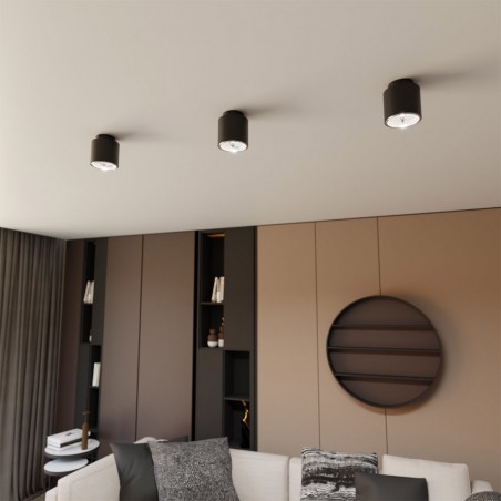 Foco de techo Valeno Negro