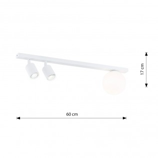 Regleta de techo Ponsel Blanco (3 luces)