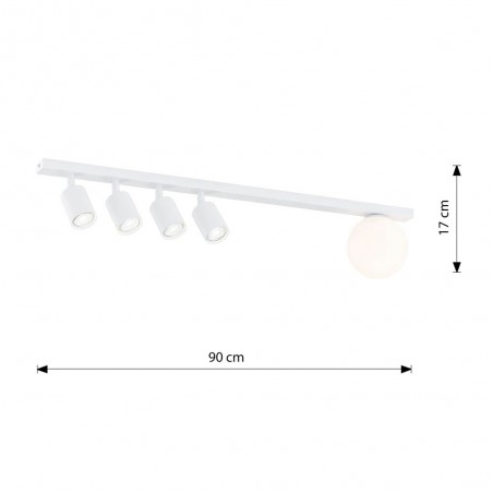 Regleta de techo Ponsel Blanco (5 luces)