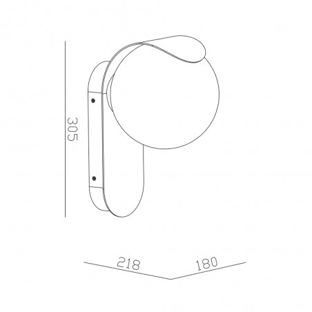 Aplique de pared exterior Dalius