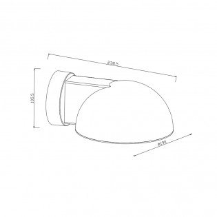 Aplique de pared exterior Clarso