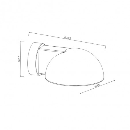 Aplique de pared exterior Clarso