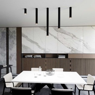 Foco de superficie Oscar Negro XXL