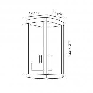 Aplique de pared de exterior Luchy