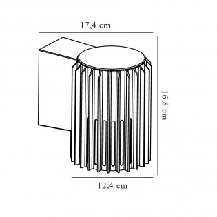Aplique de pared exterior Aludra Seaside