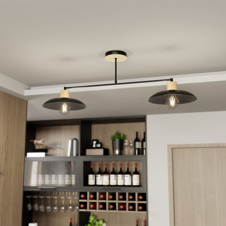 Lámpara de techo Briana Negro (2 luces)