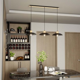 Lámpara de techo Briana Negro (3 luces)