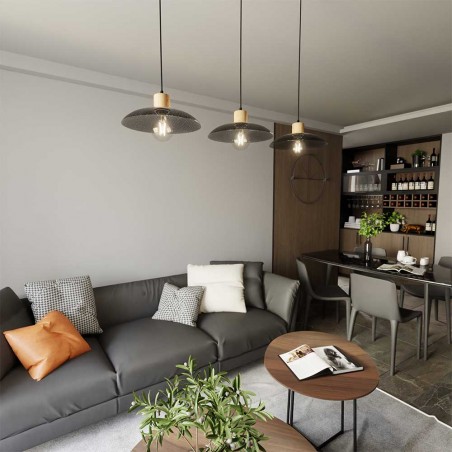 Lámpara de techo Briana Negro (3 luces)