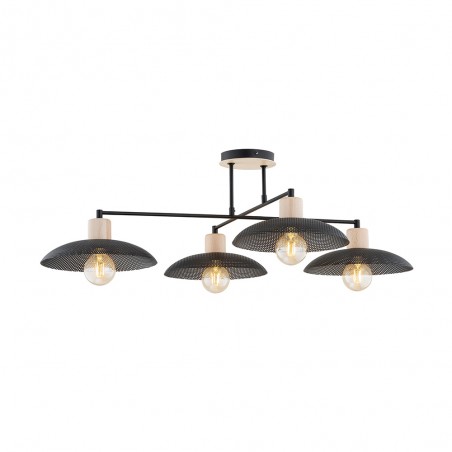 Lámpara de techo Briana Negro (4 luces)