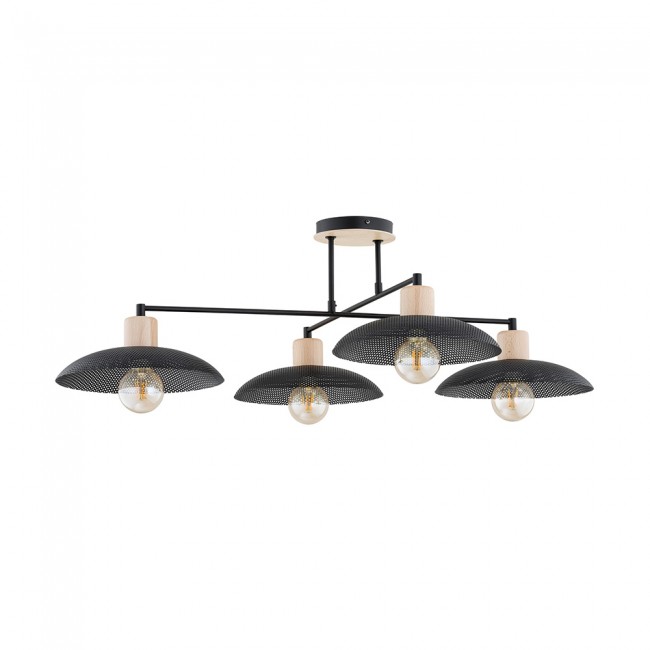 Lámpara de techo Briana Negro (4 luces)