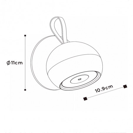 Lámpara portátil recargable LED Lunex (2W)