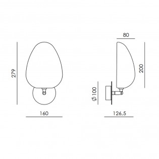 Aplique de pared Kezo Makeup