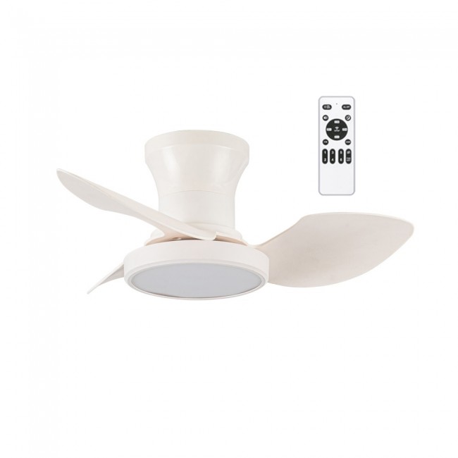 Ventilador de techo LED Milfero Blanco CCT Dim (20W)