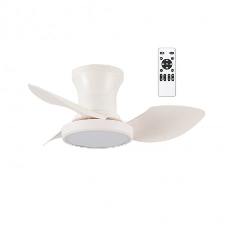 Ventilador de techo LED Milfero Blanco CCT Dim (20W)