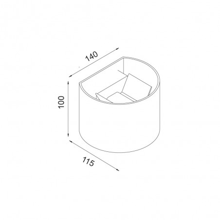 Aplique de exterior LED Davos II Dim 2700K (2x6W)
