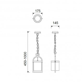 Lámpara colgante de exterior Maya