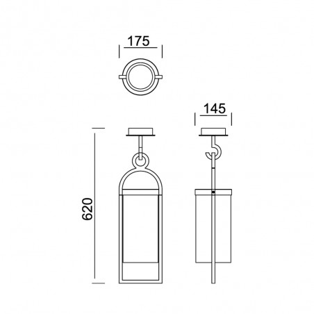 Plafón de techo de exterior Maya II
