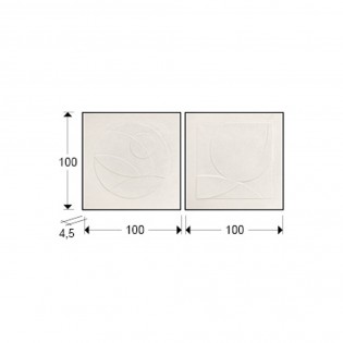 Set de 2 cuadros bajorrelieves Albos (100x100cm.)